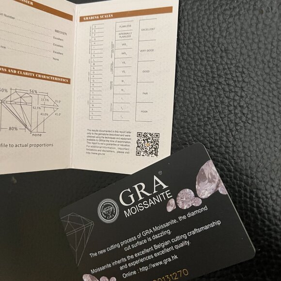 One carat Solitaire Moissanite Ring. 925 Sterling Silver - Picture 5 of 5